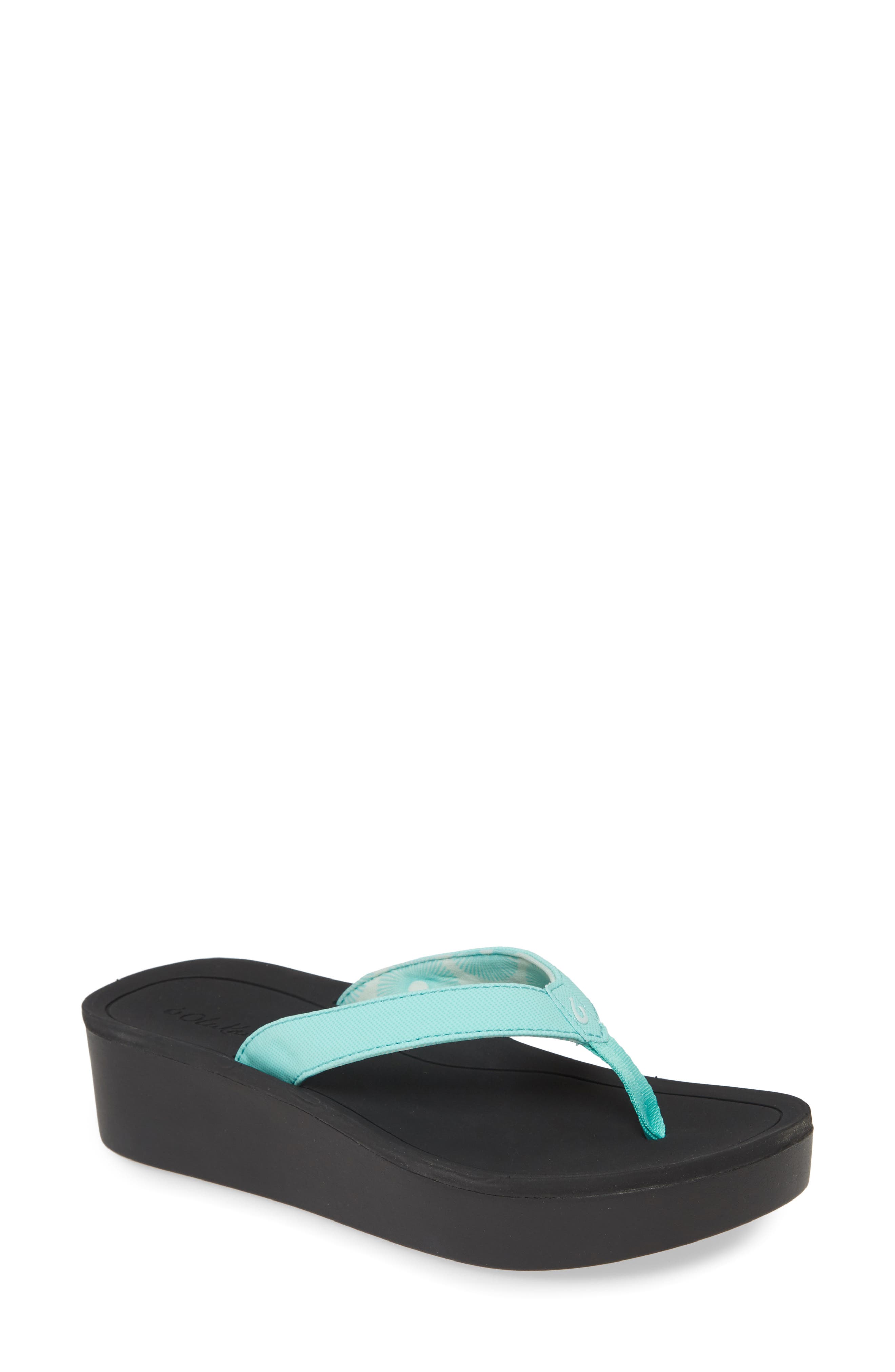 Flip Flops Dark Green-Blue Rose Leaf Womens Beach Slippers Top Sandals for Unisex 